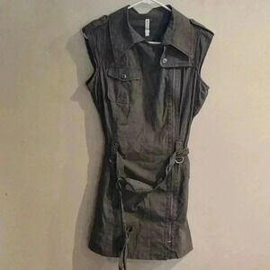 MurMur‎ women's army green sleeveless dress size large